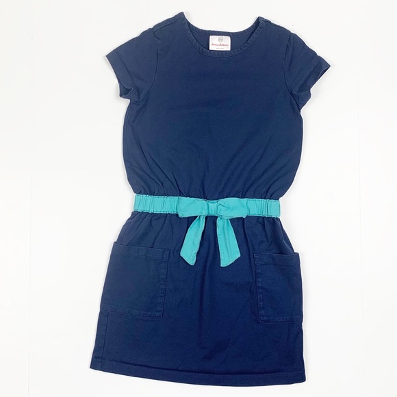 Hanna Andersson Belted Waist Dress 120cm 6-7 - Picture 1 of 3